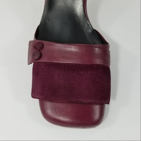 Dusica Dusica Wine Pumps Square Toe Shoes Italian - Picture 6 of 8